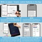 Smart Sync Pen for Note Taking with Notebook and Writing Board,Real-time Sync for Digitizing,Convert to Text,Storing,Sharing Paper Notes via APP on Smartphone/IPAD (Android and iOS) - Image 5