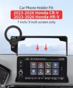 MaserWeller Car Phone Holder for Honda HR-V HRV 2023-2026 Accessories/CR-V CRV 2023 2024 2025 2026 Accessories 7/9-inch Screen Fixed Clip,Phone Mount Compatible with MagSafe, 360° Cell Phone Holder - Image 3