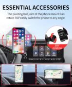 MaserWeller Car Phone Holder for Honda HR-V HRV 2023-2026 Accessories/CR-V CRV 2023 2024 2025 2026 Accessories 7/9-inch Screen Fixed Clip,Phone Mount Compatible with MagSafe, 360° Cell Phone Holder - Image 6