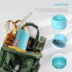 Portable Dog Small Animals Water Bottle for Walking 19 OZ or 12 OZ Pet Water Bottles for Puppy Medium Large Dogs Little Animals Water Dispenser Dog Small Animals Water Bowl (19OZ Blue) - Image 3