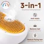 Pet Steam Brush for Dog & Cat – 3-in-1 Spray Hair Removal Comb for Shedding & Grooming, Softens Fur & Reduces Static – Water Brush for Long & Short Coats, Bath-Hating Pets, Includes Waterless Shampoo - Image 3