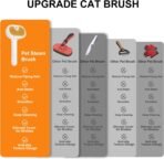 Pet Steam Brush for Dog & Cat – 3-in-1 Spray Hair Removal Comb for Shedding & Grooming, Softens Fur & Reduces Static – Water Brush for Long & Short Coats, Bath-Hating Pets, Includes Waterless Shampoo - Image 5