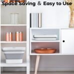 10-13 Lbs Dog Food Storage Container,Collapsible Dog Food Container with Transparent Airtight Lid,Pet Food Scoop and Dog Bowl,Multifunctional Food Storage Container for Pet Food,Rice,Flour - Image 7