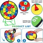 Large Dart Board for Kids, Kids Double-Sided Dart Board with Sticky Balls and Darts, Indoor/Outdoor Sport Fun Party Play Game Toys, Gifts for 3 4 5 6 7 8 9 10 11 12 Year Old Boys Girls - Image 3