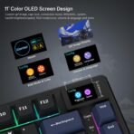 Womier SK80 75% Keyboard with Color Multimedia Display Mechanical Gaming Keyboard Creamy Sound, Wired Hot Swappable Gasket Mount RGB Custom Key Board, Pre-lubed Stabilizer for Mac/Win, Black Kanagawa - Image 3