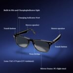 Blackview Smart Glasses, 5.3 Bluetooth Sunglasses with Open Ear Speaker, Voice Assistant Compatible, Blue Light Blocking Lens - Image 4