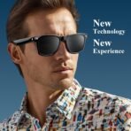 Blackview Smart Glasses, 5.3 Bluetooth Sunglasses with Open Ear Speaker, Voice Assistant Compatible, Blue Light Blocking Lens - Image 7