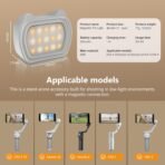 Magnetic Fill Light for DJI Osmo Mobile 8/7P/7/6 Accessories,3 Color Modes Compatible with DJI Osmo Mobile 8/7P/7/6/5/4/SE Gimbal Stabilizer - Image 4