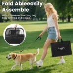 Love's cabin Pet Puppy Dog Playpen, Small Dog Tent Crates Cage Indoor/Outdoor, Portable Playpen for Cat, Foldable Pop Up Dog Kennel Playpen with Carring Case, Removable Zipper Top, Grey - Image 5