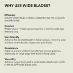 Andis 561462 ceramicEDGE Detachable Wide Blade #30W – Stainless Steel Pet Clipper Blade, XFine Cut, Professional Grooming Performance - Image 5