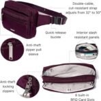 Baggallini Securtex Anti-theft Belt Bag 8.8"x5.5" Crossbody Fanny Pack for Women RFID Wallet Locking Zipper Travel Purse - Image 4