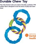 Petstages Dental Links Dog Chew Toy – Puppies & Adults, Strong Chewers, Multiple Textures & Rope, 8.5" x 4" x 1" - Image 3