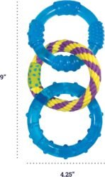 Petstages Dental Links Dog Chew Toy – Puppies & Adults, Strong Chewers, Multiple Textures & Rope, 8.5" x 4" x 1" - Image 6