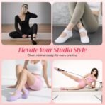 CoolMate Pilates Socks with Grips for Women, Yoga Socks, Crew Non Slip Women for Barre, Pilates Gifts for Women - Image 8