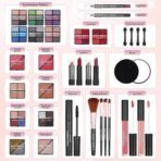 Makeup Kit for Women Girls, Fashionable Make Up Present Set for Beginners Professionals Traveler with Case, Makeup Essential with Eyeshadow Palette, Lip Gloss, Mascara,Foundation Face Primer(Rainbow) - Image 3