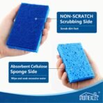 HOMEXCEL Sponges Kitchen 24pcs, Non-Scratch Scrub Dish Sponge Safe on Non-Stick Cookware, Dual Sided Cleaning Sponges for Kitchen, Household, Bathroom and More - Image 3