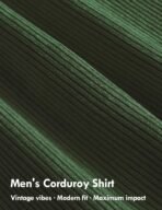ZAFUL Corduroy Shirt for Men Pullover Long Sleeve Polo Shirt Casual Work Collared Shirt with Pocket Half Button Up Top - Image 4
