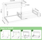 REALINN Under Sink Organizer, Pull Out Cabinet Organizer 2 Tier Slide Out Sink Shelf Cabinet Storage Shelves, Storage for Kitchen Bathroom, White, 2 Pack - Image 3