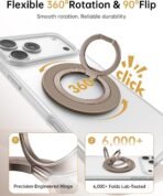 SYNCWIRE Magnetic Phone Ring Holder for MagSafe, 360° Rotation Cell Phone Grip Stand Finger Ring Kickstand Two-Sided Magnet Compatible with iPhone 17 Pro Max 16 15 14 13 12 MagSafe Accessories - Image 4