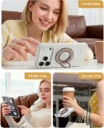 SYNCWIRE Magnetic Phone Ring Holder for MagSafe, 360° Rotation Cell Phone Grip Stand Finger Ring Kickstand Two-Sided Magnet Compatible with iPhone 17 Pro Max 16 15 14 13 12 MagSafe Accessories - Image 5