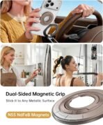 SYNCWIRE Magnetic Phone Ring Holder for MagSafe, 360° Rotation Cell Phone Grip Stand Finger Ring Kickstand Two-Sided Magnet Compatible with iPhone 17 Pro Max 16 15 14 13 12 MagSafe Accessories - Image 6