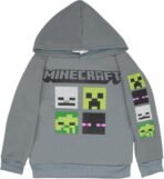 Minecraft Boys 2-Piece Fleece Sweatshirt and Pants Set, Pullover Hoodie and Jogger Bundle for Kids - Image 4