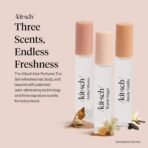 Kitsch Hair Perfume for Women - Trio Set | Clean, Deodorizing & Patented Odor-Eliminating Technology Hair Spray & Body Mist - Freshen Hair, Pillows - Amber Shores, Warm Sugar, Rustic Vanilla, 3x10mL - Image 3