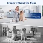 Pecute Dog Grooming Vacuum for Heavy Shedding, Quiet(55dB) 4-in-1 Pet Grooming Kit for Nervous Dogs & Cats, 12000Pa Dog Vacuum Brush for Shedding with Clipper, 1.5L Dust Cup, Home Grooming & Cleaning - Image 3