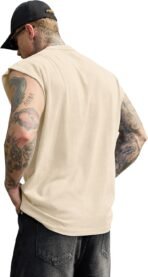 PLEPAN Men's Muscle Sleeveless Tank Tops Cut Off Fashion T Shirts Workout Gym Tee Shirts - Image 4