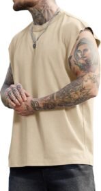 PLEPAN Men's Muscle Sleeveless Tank Tops Cut Off Fashion T Shirts Workout Gym Tee Shirts - Image 5