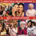 Makeup Kit for Women Full Kit - Eyeshadow Palette, Lipsticks, Lipgloss, Blushes, Contour, Highlighters, Makeup Pencil, False Eyelashes, Re-usable Train Case Gift Set for Teen Girls Starters Pros - Image 6