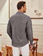 COOFANDY Men's Long Sleeve Button Down Shirts Casual Untucked Shirt Regular Fit Dress Shirt - Image 4