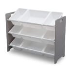 Delta Children MySize 9 Bin Plastic Toy Organizer - Greenguard Gold Certified, Grey - Image 3