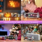 Divoom Times Gate - Cyberpunk Gaming Setup Digital Alarm Clock, Smart APP, WiFi Connect, RGB LED Display, Personalized Financial & Bitcoin Dashboard, Pixel Art for Gaming Room & Office Decor, Silver - Image 4