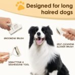 Professional Deshedding Dog Brush Grooming Kits, for Long-Haired Dogs and Cats - Dog Deshedding Brush and Slicker Brush Set 3 in 1 Gift Box for Long Hair Pets like Golden Retriever - Image 3