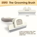 Professional Deshedding Dog Brush Grooming Kits, for Long-Haired Dogs and Cats - Dog Deshedding Brush and Slicker Brush Set 3 in 1 Gift Box for Long Hair Pets like Golden Retriever - Image 6