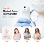 iHealth No-Touch Forehead Thermometer for Adults, Kids, Babies - 1s Fast Accurate, 3 Ultra-Sensitive Sensors, Quiet Vibration Feedback, Digital Large LED Digits, Easy to Use for Home & Nurses, PT3 - Image 5