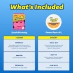 Scrub Daddy Sponges & PowerPaste XL Value Pack - 4 Scrub Mommy Multipurpose Dish Sponges & PowerPaste XL All-Purpose Cleaning Paste - Scratch-Free, Multi-Surface Household Cleaning Supplies Kit (5ct) - Image 3