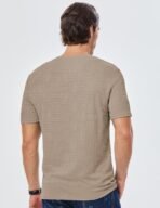 JMIERR Mens T-Shirt Casual Stretch Solid Crewneck Short Sleeve Tees Textured Shirts - Image 4