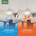 Hunter 52 inch Indoor Ceiling Fan with LED Light and Remote Control - Standard Mount White Ceiling Fan, 3 Blades, For Bedroom, Living Room, or Kitchen - Sentinel 59169, Fresh White - Image 6