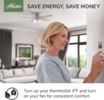 Hunter 52 inch Indoor Ceiling Fan with LED Light and Remote Control - Standard Mount White Ceiling Fan, 3 Blades, For Bedroom, Living Room, or Kitchen - Sentinel 59169, Fresh White - Image 7