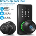 Smart Door Lock with Knob, LinkThai Keyless Entry Fingerprint Lock with Touchscreen Keypad, Electronic Knob Digital Lock for Front Door, Easy Installation - Image 3