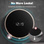 Automatic Soap Dispenser Foam Bathroom: Wall Mount Rechargeable Touchless Adjustable Auto Smart Electric Plastic White Foaming Soap Dispenser with Clock - Kitchen - Hand Dish Lotion Couple Kids - Image 3