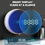 Automatic Soap Dispenser Foam Bathroom: Wall Mount Rechargeable Touchless Adjustable Auto Smart Electric Plastic White Foaming Soap Dispenser with Clock - Kitchen - Hand Dish Lotion Couple Kids - Image 4