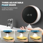 Automatic Soap Dispenser Foam Bathroom: Wall Mount Rechargeable Touchless Adjustable Auto Smart Electric Plastic White Foaming Soap Dispenser with Clock - Kitchen - Hand Dish Lotion Couple Kids - Image 5