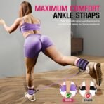 Ankle Resistance Bands with Cuffs, Home Gym Workout Equipment, Lifting Glute Butt Exercise Equipment for Women, Ankle Weights Fitness Set, Leg Booty Equipment for Training Perfect Body Shape - Image 4
