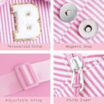 Easter Gifts for Kids Girls Toddlers, Easter Basket Stuffers, Initial Pink Sling Bag for Kid Girls | Small Initial Monogram Crossbody Bag Purse for Girl Kid Year Old Birthday Gifts (Pink A) - Image 5
