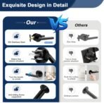 Orger 6 Pack Black Door Handles Interior, Privacy Matte Black Door Handles for Bedroom and Bathroom, Door Levers Reversible for Left & Right, 304 Satinless Steels Keyless Locks for Doors - Image 3