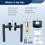 Orger 6 Pack Black Door Handles Interior, Privacy Matte Black Door Handles for Bedroom and Bathroom, Door Levers Reversible for Left & Right, 304 Satinless Steels Keyless Locks for Doors - Image 7