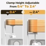 Under Desk Cable Management Tray White, Cinati Wire Organizers No Drill, Cable Tray with Clamp for Wire Management, Cord Organization Box for Office, Home - No Damage to Desk - Image 3